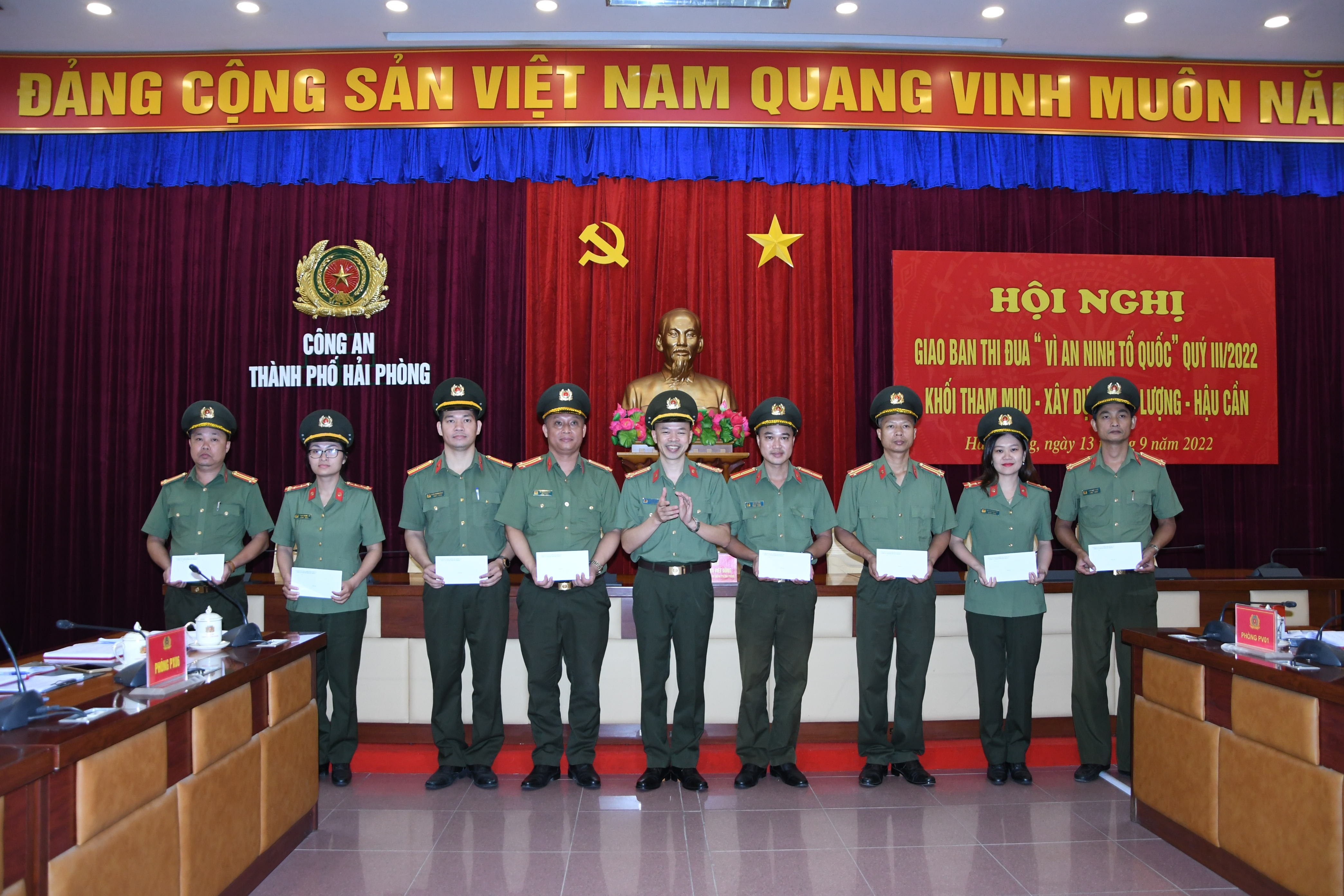 Khối Tham mưu – Xây dựng lực lượng – Hậu cần: Giao ban thi đua “Vì ANTQ” quý 3 năm 2022